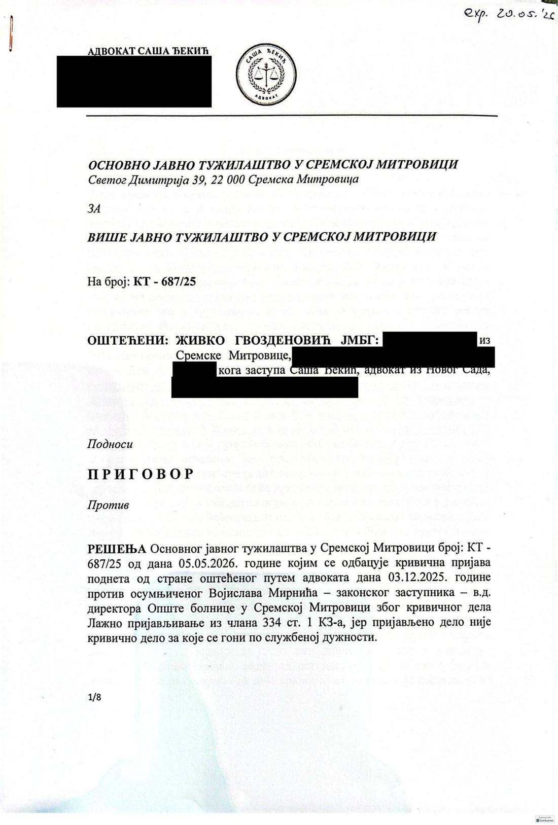 Strana 1 dokumenta D23
